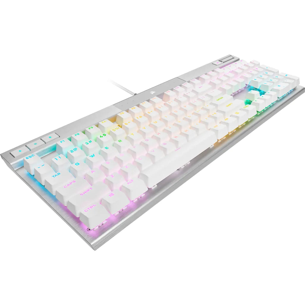 Corsair K70 PRO RGB Optical-Mechanical OPX USB Wired White Gaming Keyboard