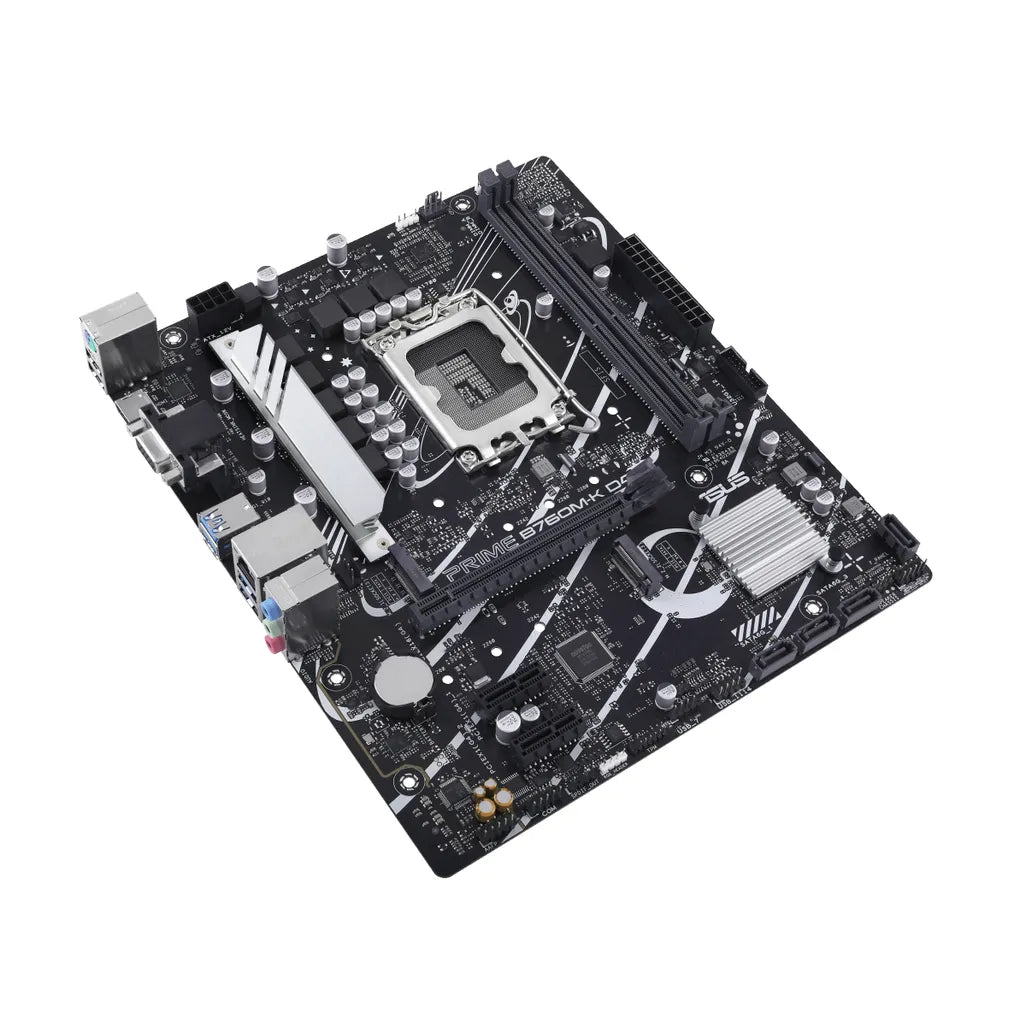 ASUS PRIME B760M-K D4 Intel B760 Raptor Lake Socket LGA 1700 Micro-ATX Desktop Motherboard
