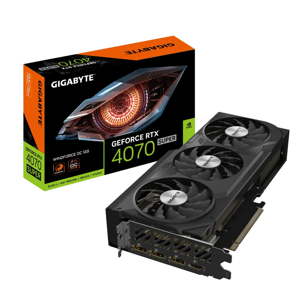 Gigabyte GeForce RTX 4070 SUPER 12G WINDFORCE OC 12GB GDDR6X 192-bit PCIe 4.0 Desktop Graphics Card