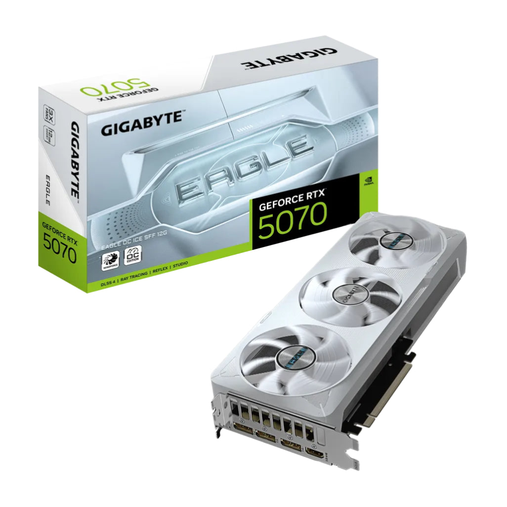Gigabyte GeForce RTX 5070 EAGLE OC ICE SFF 12GB GDDR7 192-bit PCIe 5.0 Desktop Graphics Card