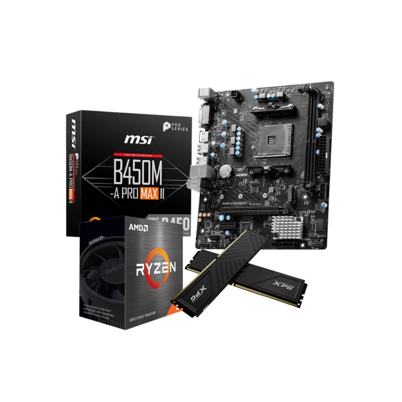 Ryzen 5 5600 / MSI B450M-APRO MAX II AMD AM4 MATX Gaming Motherboard / ADATA XPG GAMMIX D35 8GB (2 x 8GB) DDR4 3200MHz