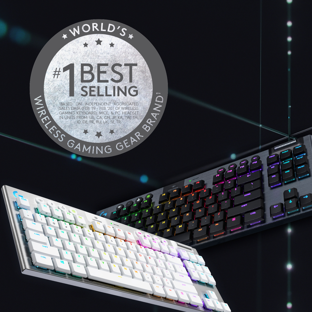 Logitech® G915 TKL LIGHTSPEED Wireless RGB Mechanical Gaming Keyboard - GL Tactile - White