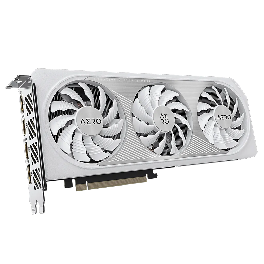 Gigabyte GeForce RTX 4060 AERO OC 8GB GDDR6 128-Bit PCIe 4.0 Desktop Graphics Card