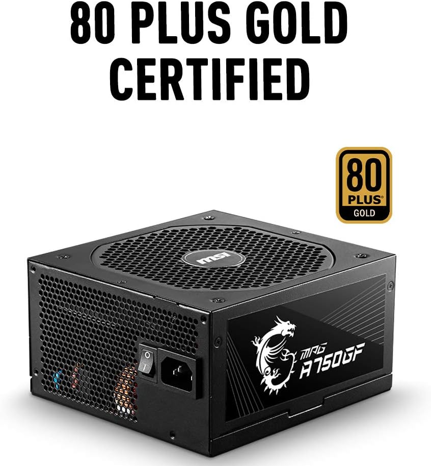 MSI MPG A750GF 750W 80 Plus Gold Fully-Modular Black