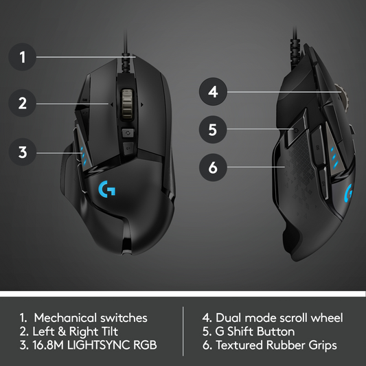 Logitech® G502 HERO High Performance Gaming Mouse