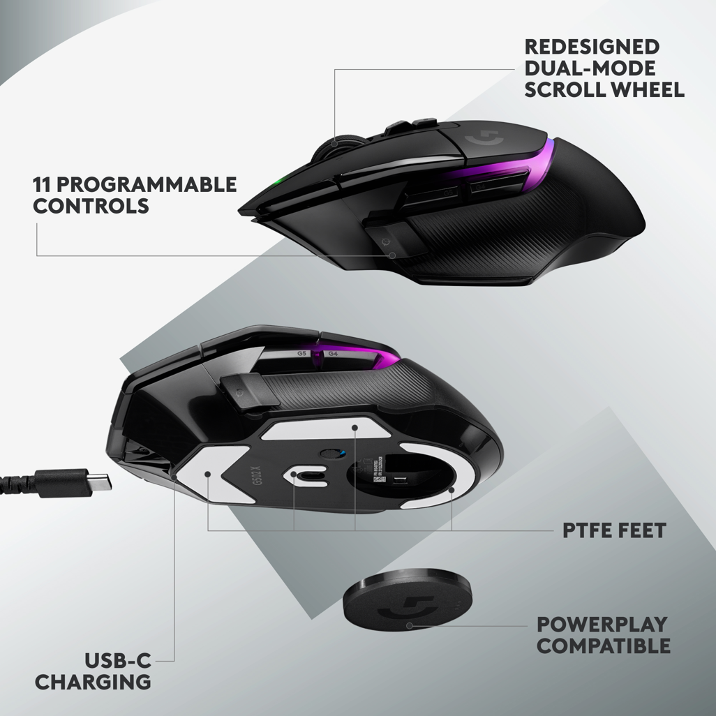 Logitech® G502 X PLUS Wireless Gaming Mouse - Black