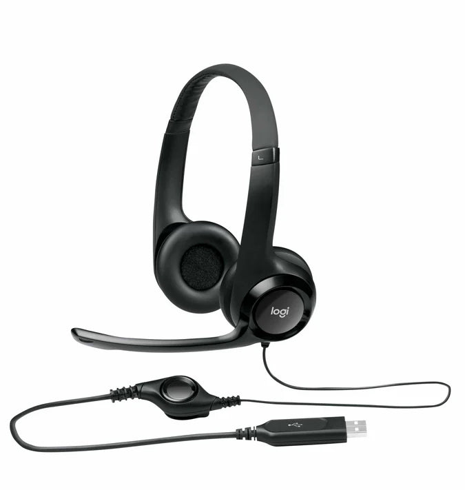 Logitech H390 USB-A Headset with Noise-Cancelling Mic Black