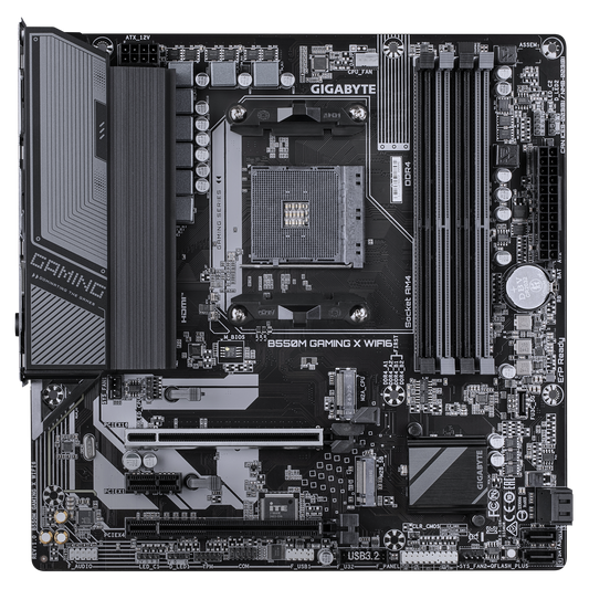 Gigabyte B550M GAMING X WIFI6 AMD B550 Ryzen Socket AM4 Micro-ATX Desktop Motherboard