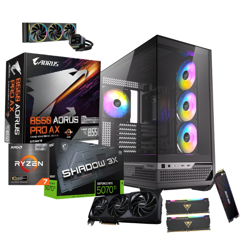 AMD Ryzen 7 5800X3D Gaming PC | GeForce RTX 5070 Ti 16GB | 32GB DDR4 | 1TB NVMe | Windows 11 Pro
