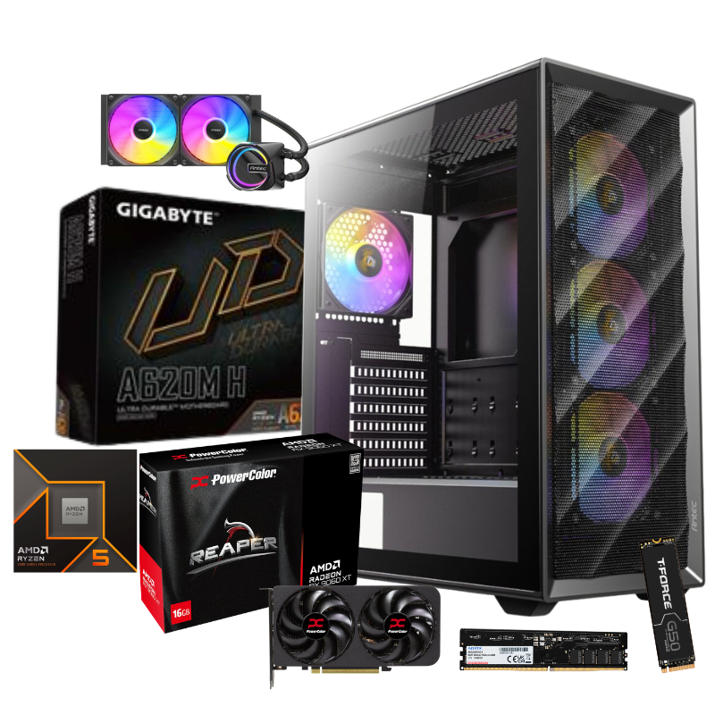 AMD Ryzen 5 7600 Gaming PC | Radeon RX 9060 XT 16GB | Windows 11 Pro