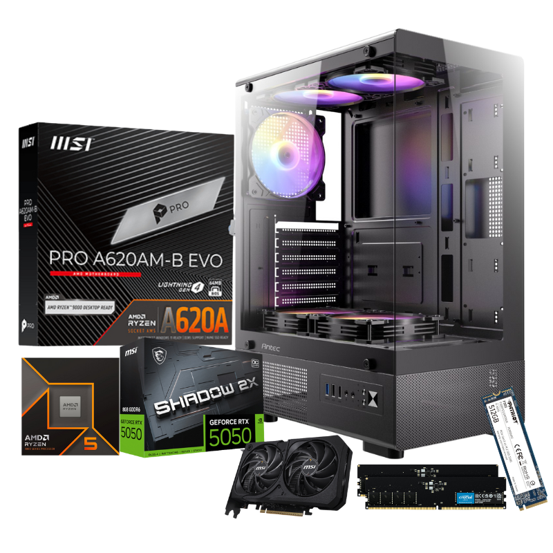 Ryzen 5 7400 AM5 RTX 5050 8GB Gamer PC