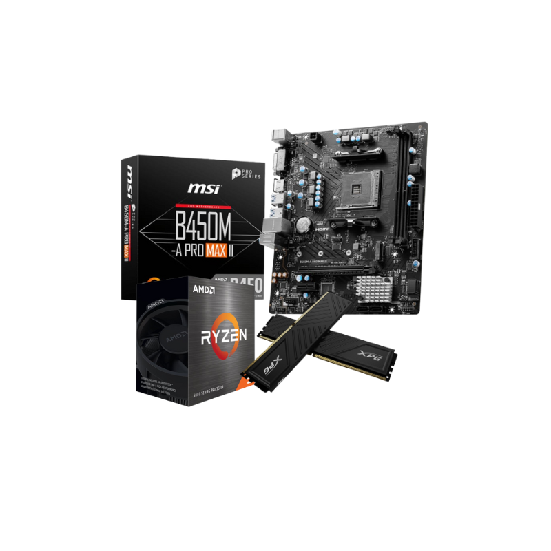 Ryzen 5 5500 / MSI B450M-APRO MAX II AMD AM4 MATX Gaming Motherboard / ADATA XPG GAMMIX D35 8GB (2 x 8GB) DDR4 3200MHz