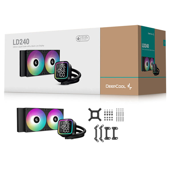 DeepCool LD240 240mm ARGB All-In-One Black Liquid CPU Cooler
