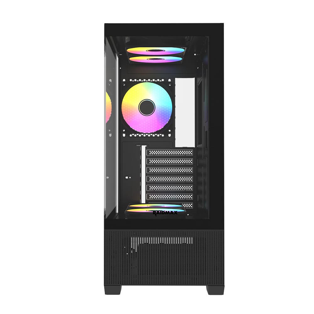 Raidmax I802 AIR E-ATX |ATX | Micro-ATX | Mini-ITX ARGB Mid-Tower Gaming Chassis – Black