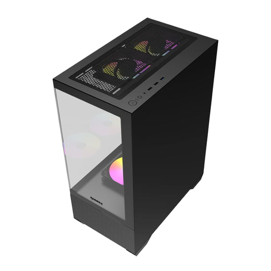Raidmax I802 AIR E-ATX |ATX | Micro-ATX | Mini-ITX ARGB Mid-Tower Gaming Chassis – Black
