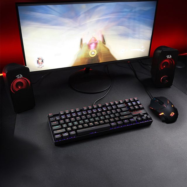 REDRAGON 4IN1 Mechanical Gaming Combo Mouse-Mouse Pad-Headset-Mechanical Keyboard