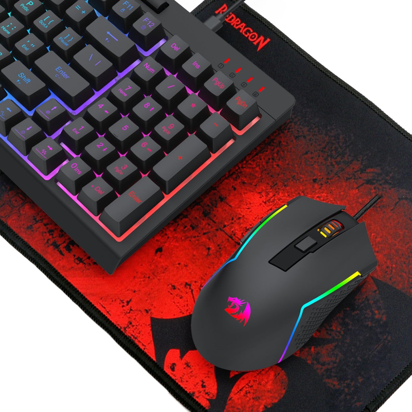 Redragon 4-in-1 Keyboard - Mouse - Mousepad - RGB Headset Gaming Combo