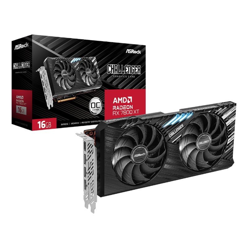 ASRock Radeon RX7800XT Challenger 16GB OC 256-BIT Graphics Card