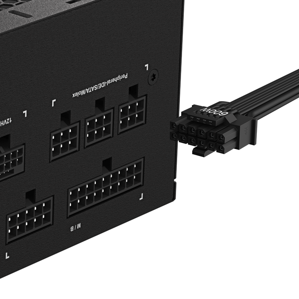 Gigabyte 1000W PCIe 5.0 12VHPWR 80 Plus Gold Fully Modular Black ATX Desktop Power Supply