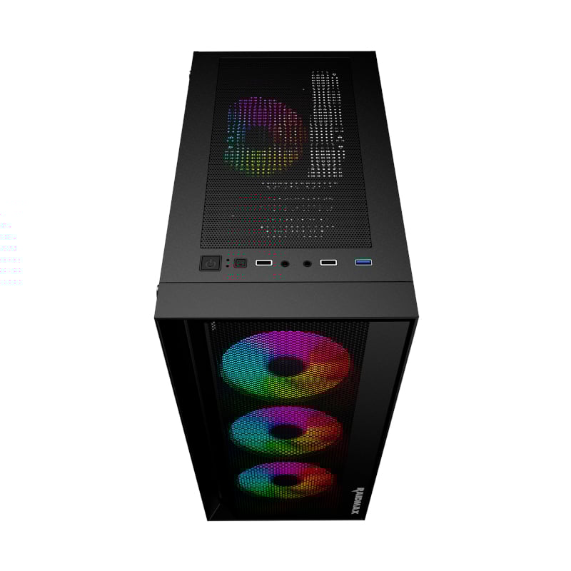 Raidmax V1000TBS ATX | Micro-ATX | Mini-ITX ARGB Mid-Tower Gaming Chassis – Black
