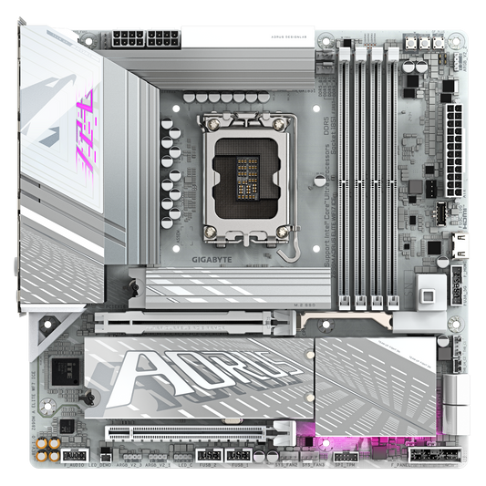 Gigabyte Z890M AORUS ELITE WIFI7 ICE Intel Z890 LGA 1851 Arrow Lake Micro-ATX Desktop Motherboard