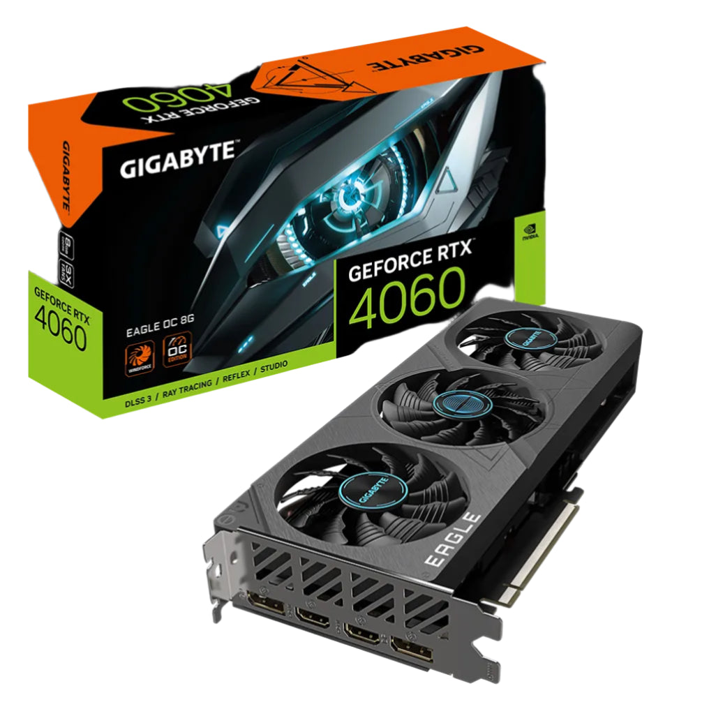 Gigabyte GeForce RTX 4060 EAGLE OC 8GB GDDR6 128-Bit PCIe 4.0 Desktop Graphics Card