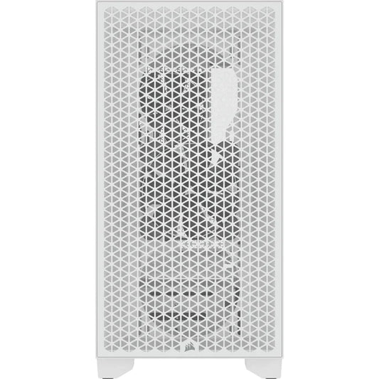 Corsair 3000D AIRFLOW Clear Tempered Glass White Steel ATX Mid Tower Desktop Chassis