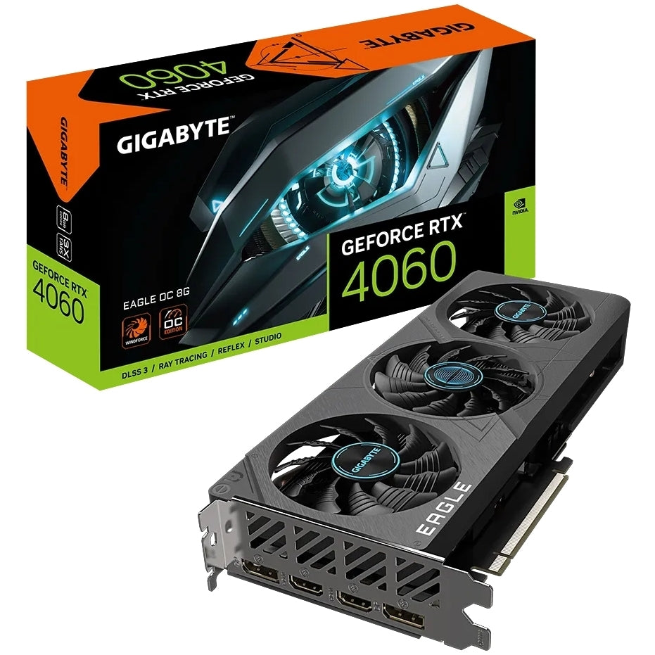 Gigabyte GeForce RTX 4060 EAGLE OC 8GB GDDR6 128-Bit PCIe 4.0 Desktop Graphics Card