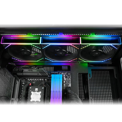 Thermalright TL-M12Q X3 Chassis Fan 120mm Silent,Wireless Splicing,Building Block Fan,PWM Function CPU,Infinity Mirror ARGB Lighting Effect,New Power chip Module simplifies Wiring Management