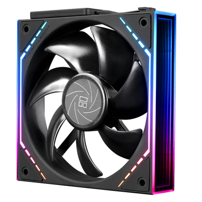 Thermalright TL-M12Q X3 Chassis Fan 120mm Silent,Wireless Splicing,Building Block Fan,PWM Function CPU,Infinity Mirror ARGB Lighting Effect,New Power chip Module simplifies Wiring Management