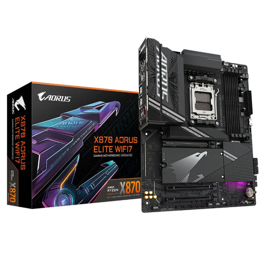 Gigabyte X870 AORUS ELITE WIFI7, AMD X870 Chipset, Socket AM5, ATX Desktop Motherboard