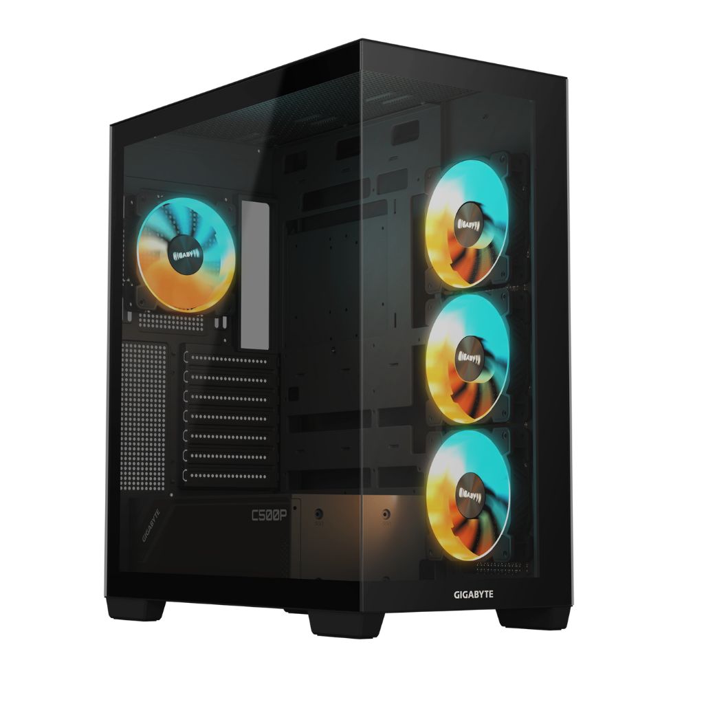 Gigabyte C500 Panoramic Stealth Midi Tower PC Case Black