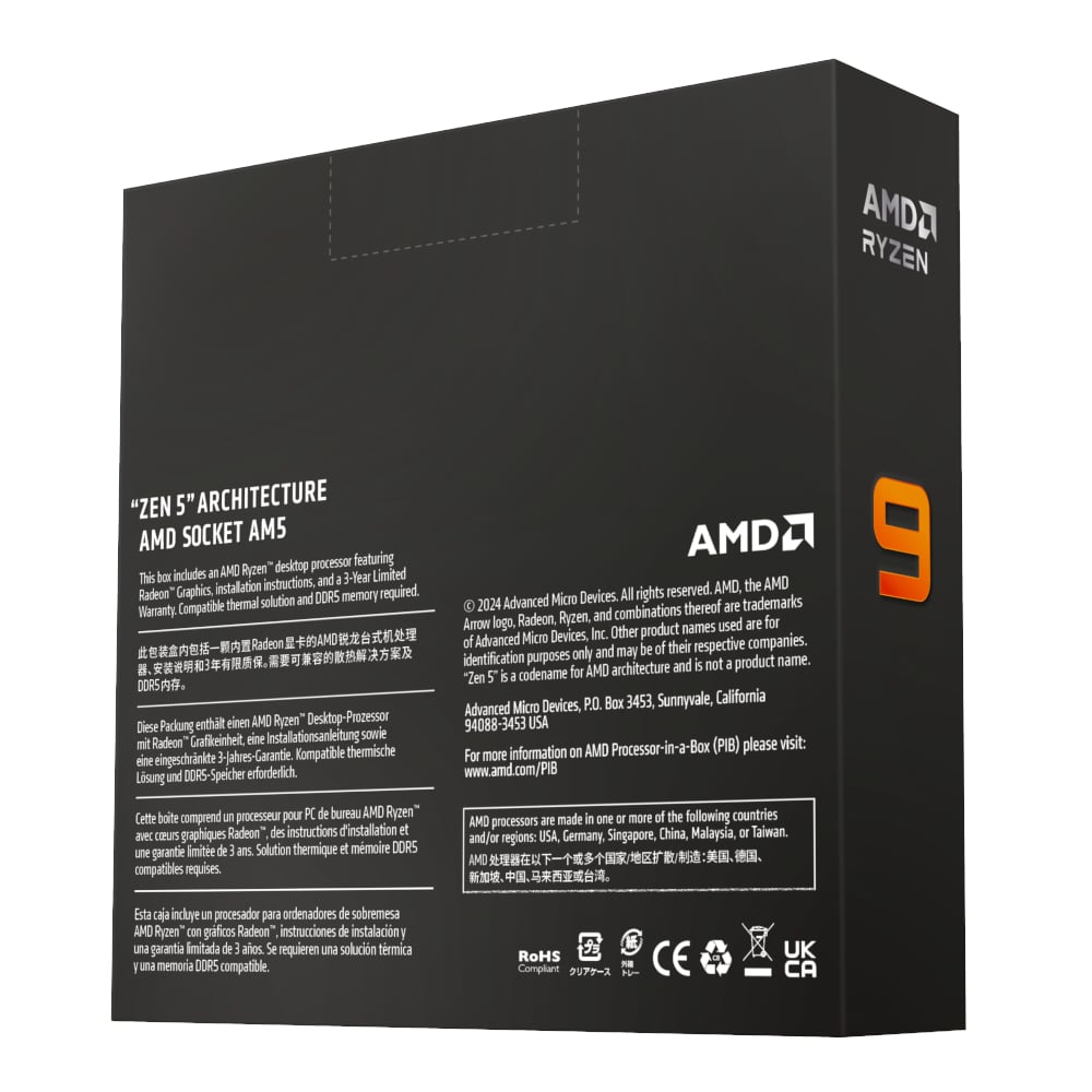 AMD RYZEN 9 9900X 12-Core 4.4GHZ AM5 CPU