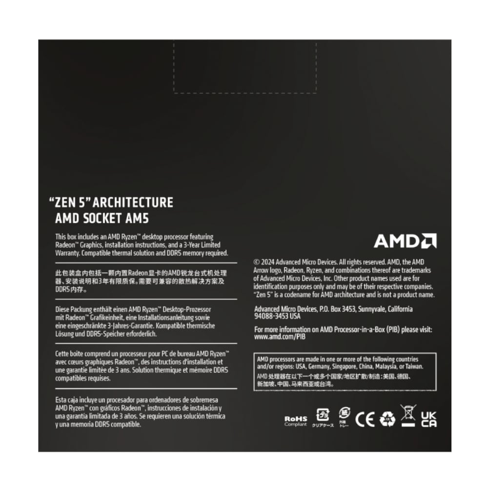 AMD RYZEN 9 9950X 16-Core 4.3GHZ AM5 CPU