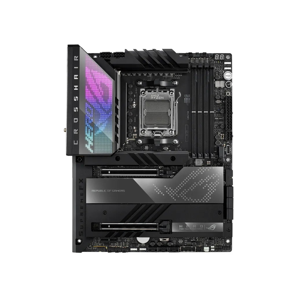 ASUS ROG CROSSHAIR X670E HERO AMD X670E Ryzen Socket AM5 ATX Desktop Motherboard