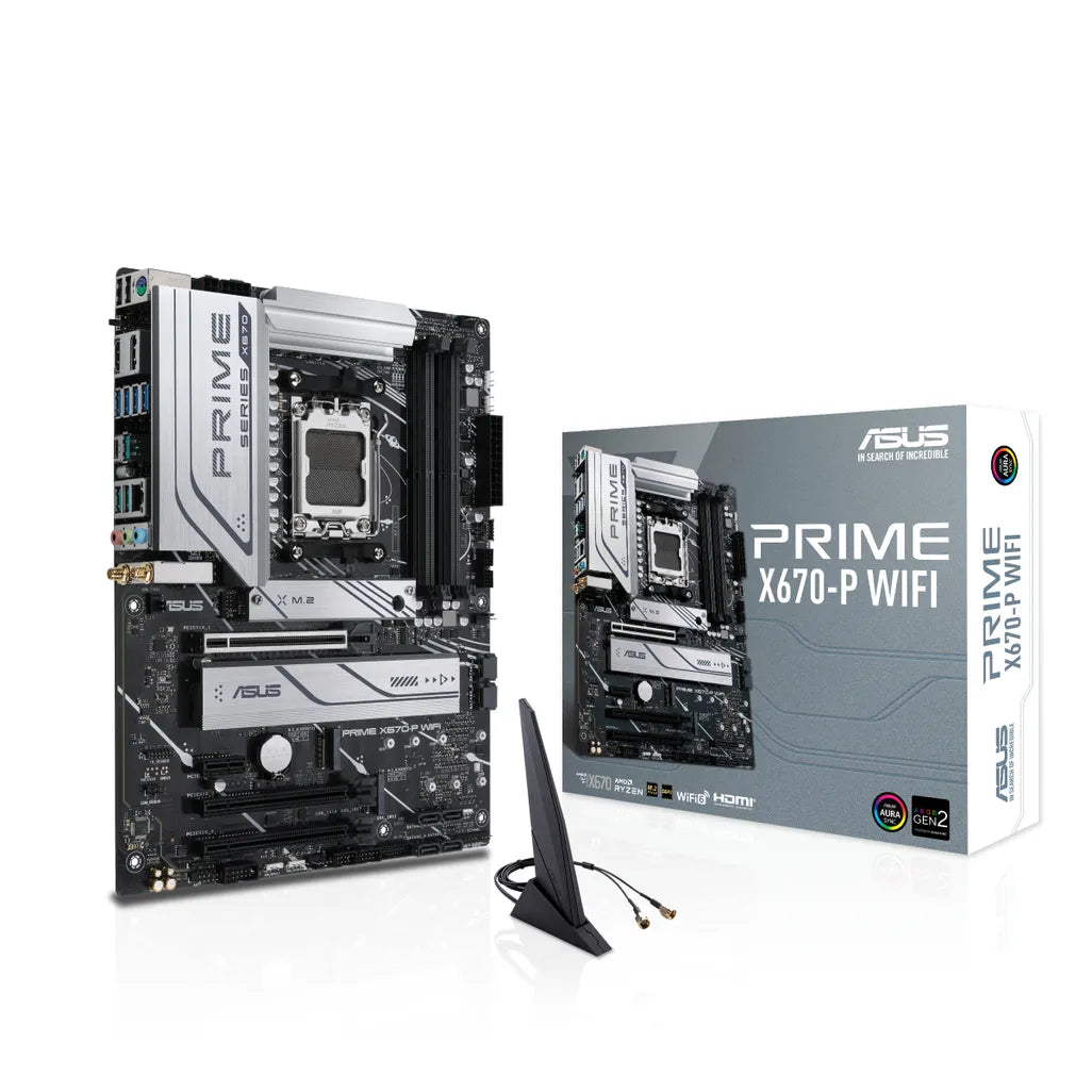 ASUS PRIME X670-P WIFI AMD X670 Ryzen Socket AM5 ATX Desktop Motherboard