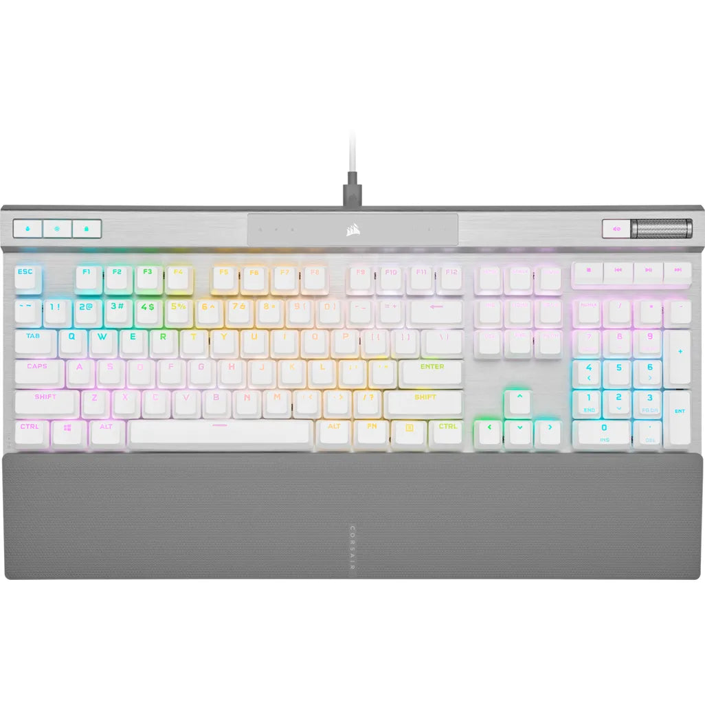 Corsair K70 PRO RGB Optical-Mechanical OPX USB Wired White Gaming Keyboard