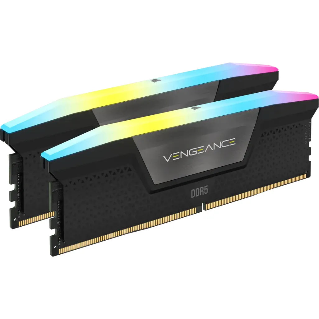 Corsair Vengeance RGB 64GB (2x32GB) DDR5-6000MT/s CL40 1.35V Black Desktop Memory