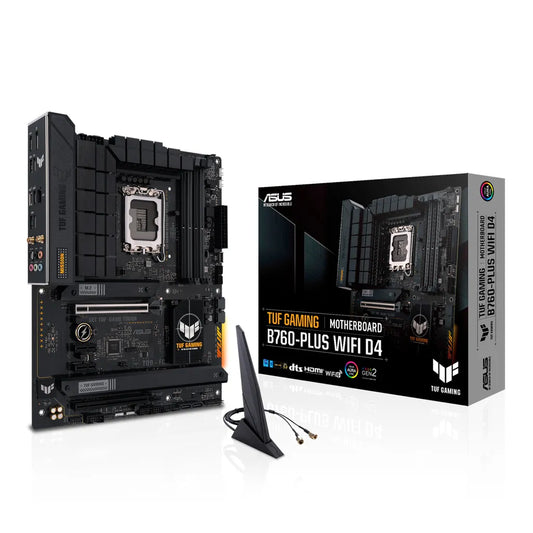 ASUS TUF GAMING B760-PLUS WIFI D4 DDR4 Intel B760 Raptor Lake LGA 1700 ATX Desktop Motherboard