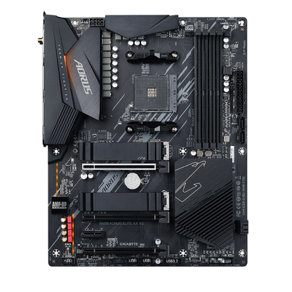Gigabyte B550 AORUS ELITE AX V2 AMD AM4 Socket B550 Wi-Fi 6 ATX Desktop Motherboard