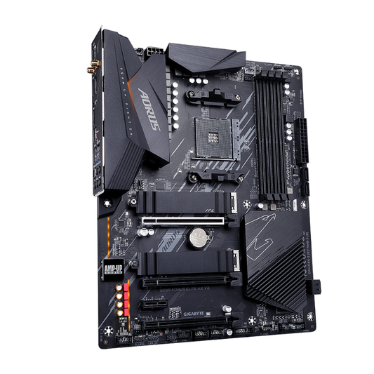 Gigabyte B550 AORUS ELITE AX V2 AMD AM4 Socket B550 Wi-Fi 6 ATX Desktop Motherboard