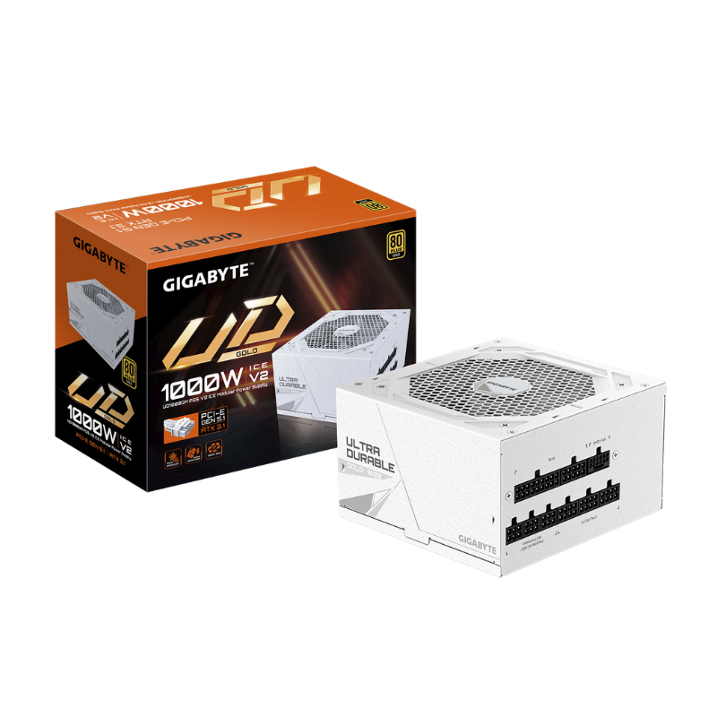 Gigabyte ICE 1000W PCIe 5.0 12VHPWR 80 Plus Gold Fully Modular ATX Desktop Power Supply