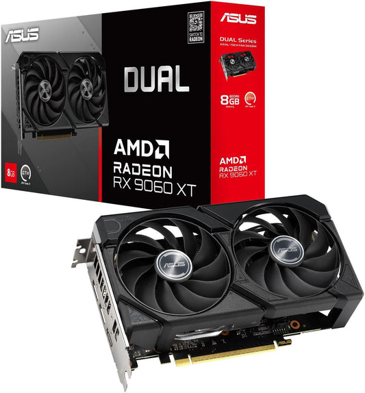 ASUS Radeon RX 9060 XT 8GB DUAL GDDR6 128-Bit PCIe 5.0 Desktop Graphics Card