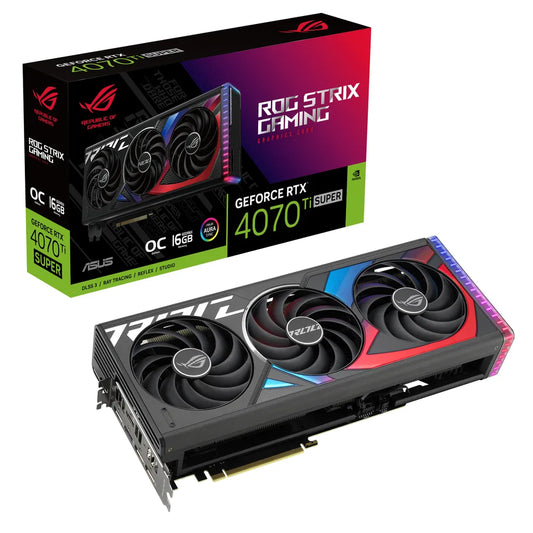 ASUS GeForce RTX 4070 Ti SUPER ROG Strix OC Edition GAMING 16GB GDDR6X 256-bit PCIe 4.0 Desktop Graphics Card