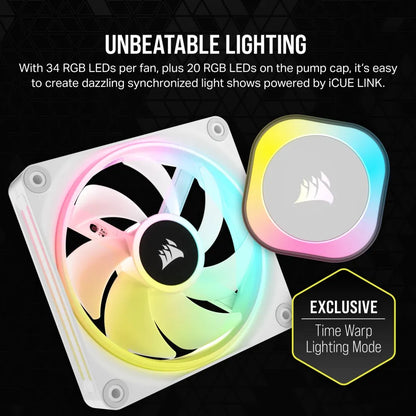 Corsair iCUE Link H150i RGB AIO 360mm White Liquid CPU Cooler