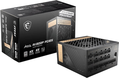 MSI MEG Ai1300P PCIE5 1300W 80 Plus Platinum PCIe 5.0 Fully Modular Black