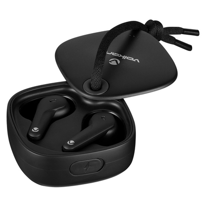 Volkano Ore Series True Wireless Earphones with Charging Case - Black