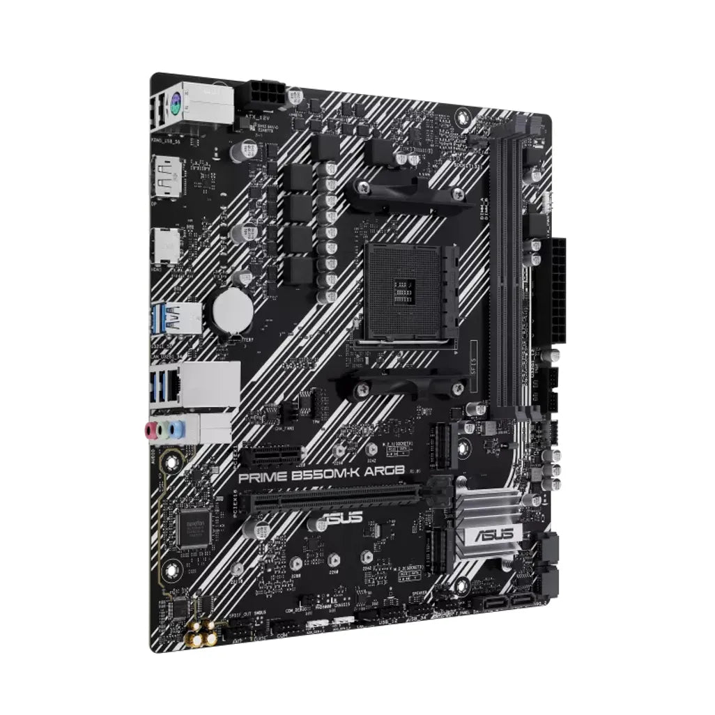 ASUS PRIME B550M-K ARGB AMD B550 Socket AM4 micro ATX Motherboard