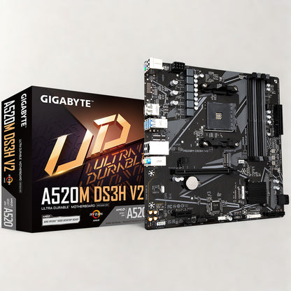 Gigabyte A520M DS3H V2 AMD A520 Ryzen Socket AM4 Micro-ATX Desktop Motherboard
