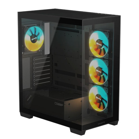 Gigabyte C500 Panoramic Stealth Midi Tower PC Case Black